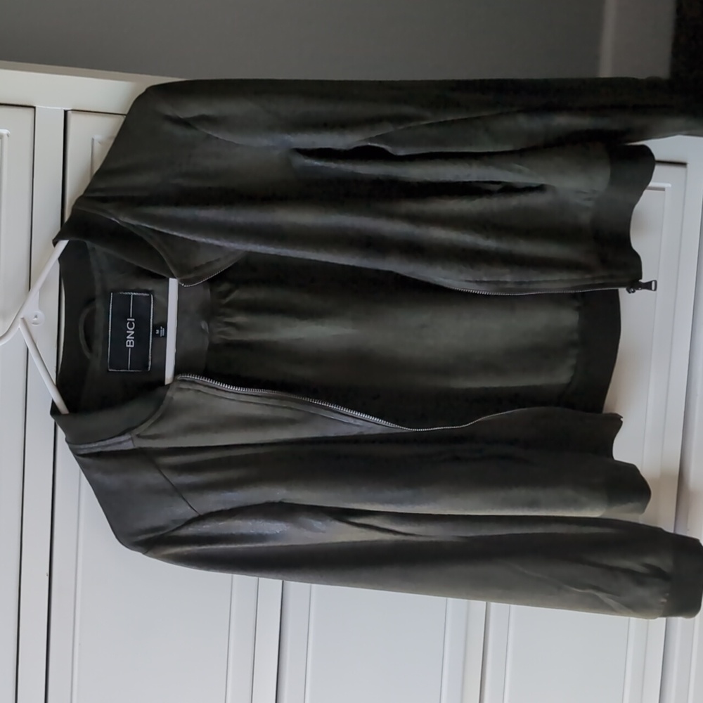 Faux suede bomber jacket